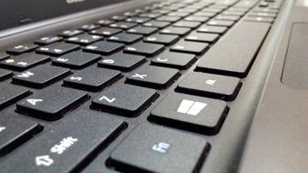 The keyboard of laptop