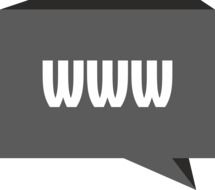 website icon on gray background