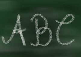 letters "ABC" on the board