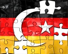 Germany flag and Turkey symbol puzzle