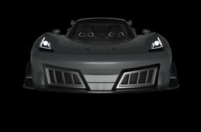 sports car on a black background