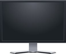 monitor screen flat lcd black drawing