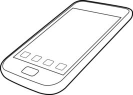 drawing a mobile phone on a white background