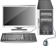 computer desktop workstation drawing