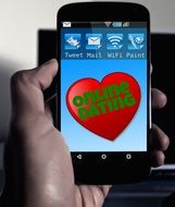 online dating application on smartphone