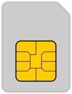 drawing of a sim circuit communication card