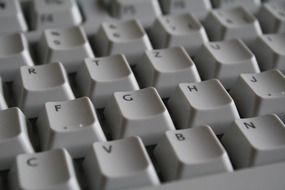 White computer keyboard