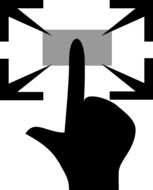 Clipart of finger is touching a button