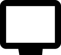 monitor computer as a graphic illustration