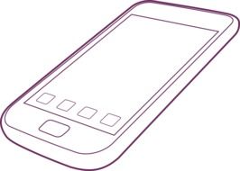 handset cell phone drawing
