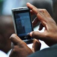 cell phone communication in action