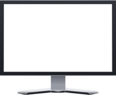 monitor with white display