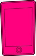 smart pink phone drawing