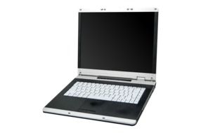 drawn laptop with white keyboard