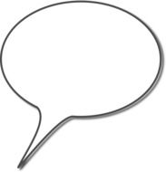 bubble speech shape as a drawing