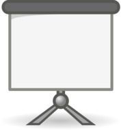 projection screen as an illustration