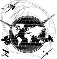 model of the space satellites