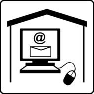 Clipart of Email on a computer