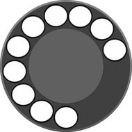 rotary dial phone drawing