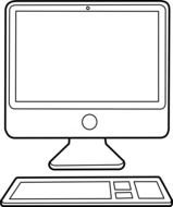 picture monitor with keyboard