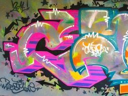 Colored graffiti is street creativity