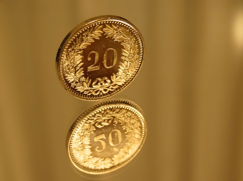 coin in mirror image