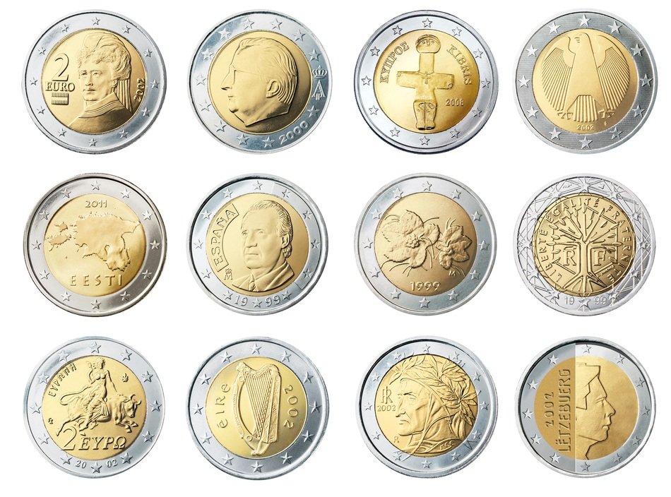 euro coins of Europe