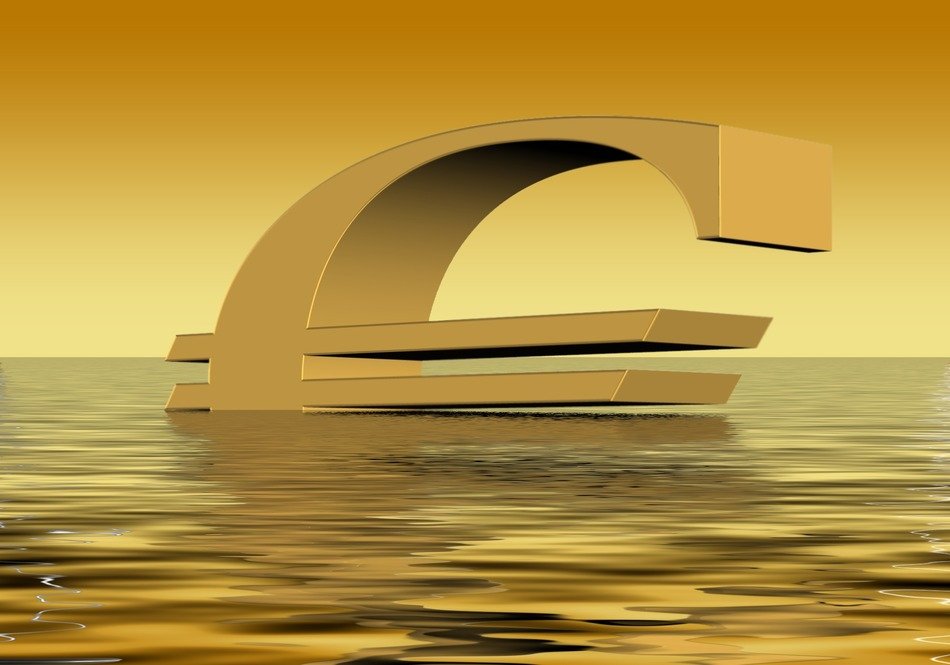 euro sign in the water