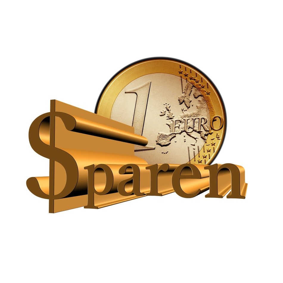 saving finance sign of 1 euro