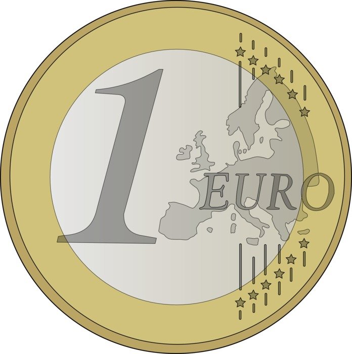 drawn one euro close up