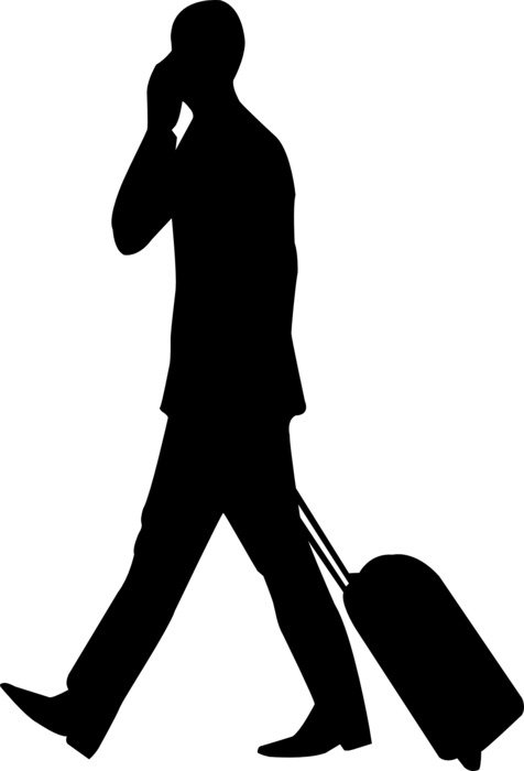 businessman travel drawing