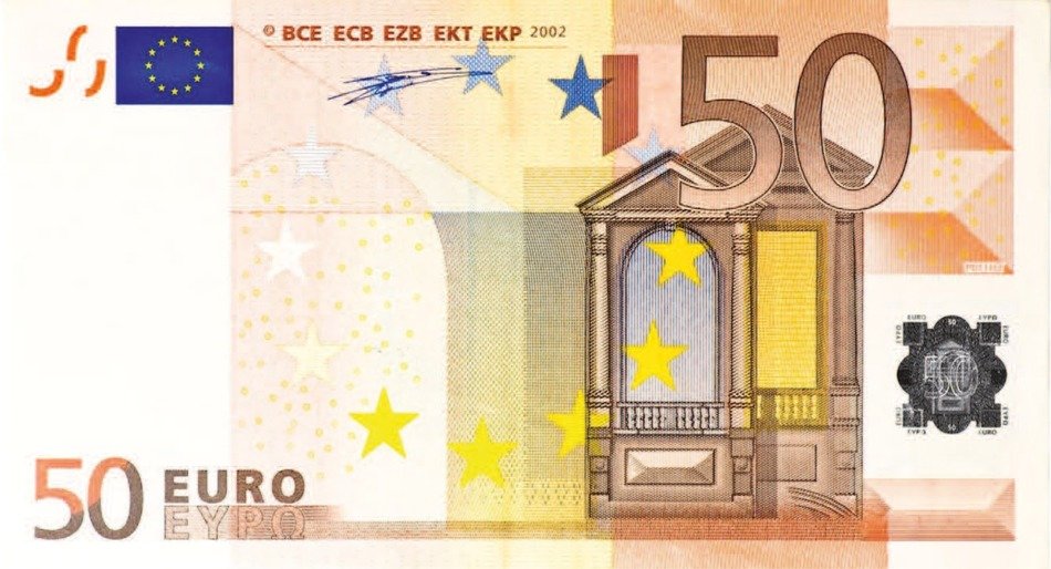Clipart of 50 euro bill