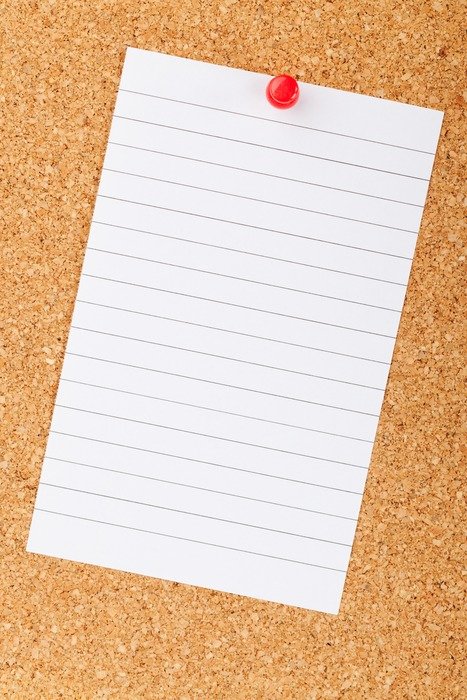 sheet for records on the wall