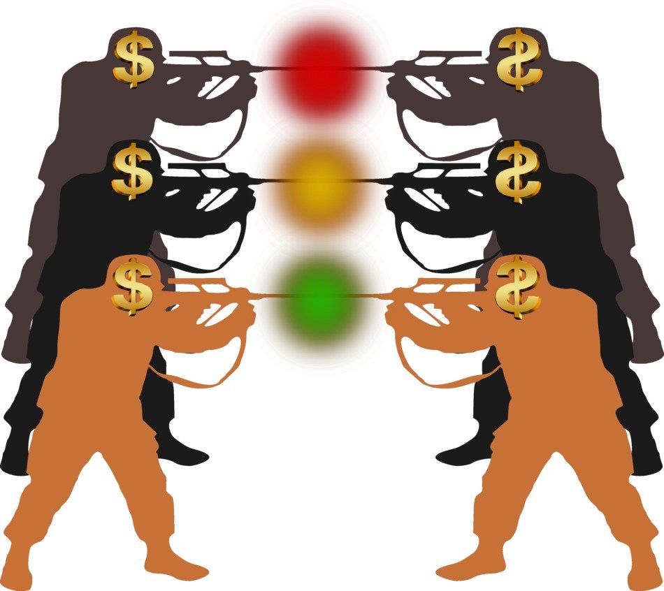 clipart of business economy war of money