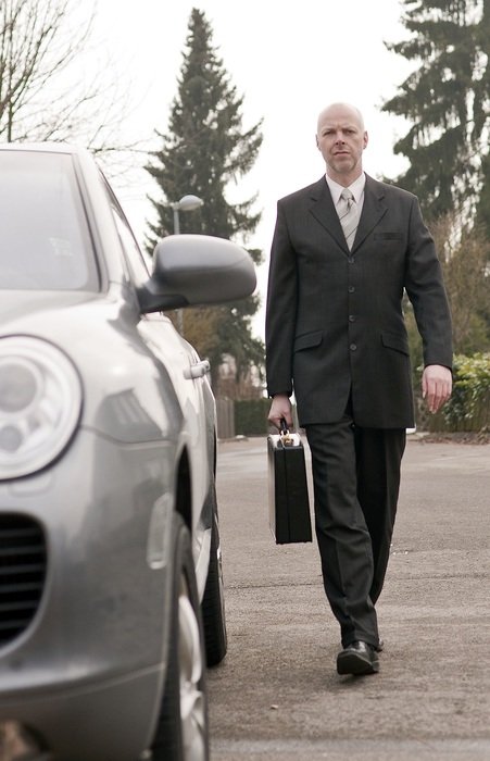 businessman and porsche