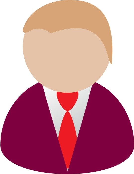 Drawing of faceless man in suit and tie