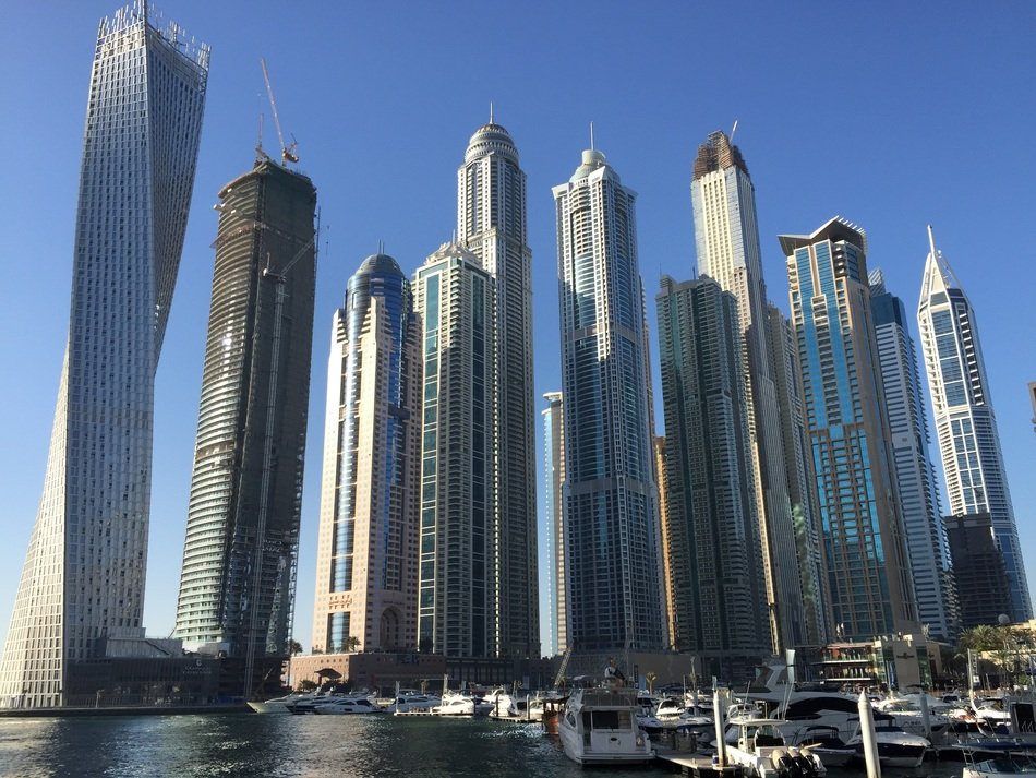 luxury glass skyscrapers in Dubai