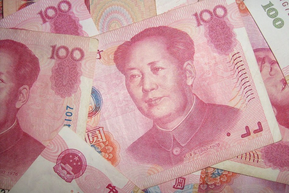 pink chinese banknotes