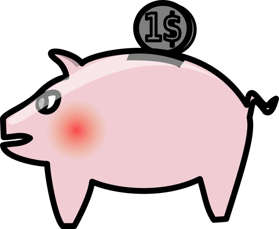 money box in the shape of pink piggy