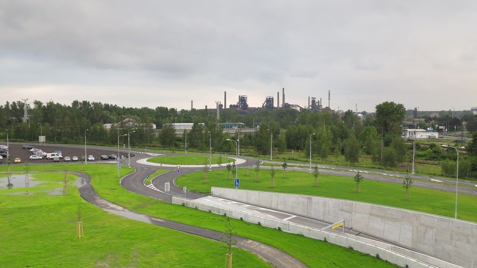 panorama of business center in ostrava