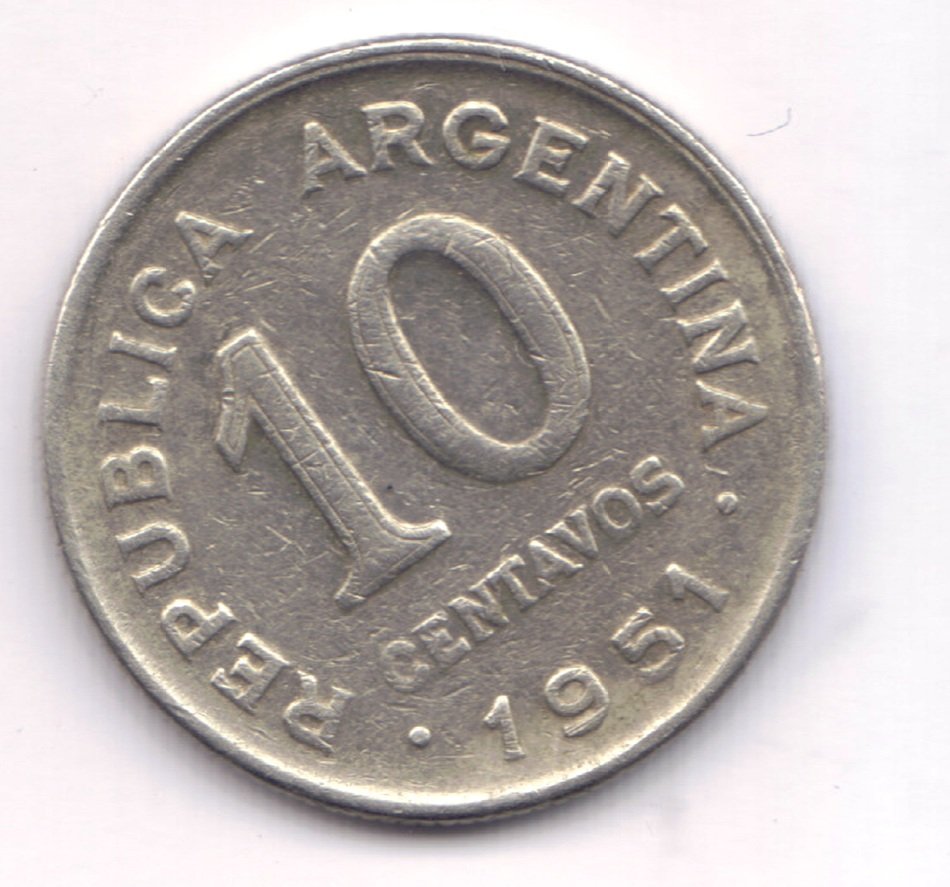 10 centavos coin of Argentina
