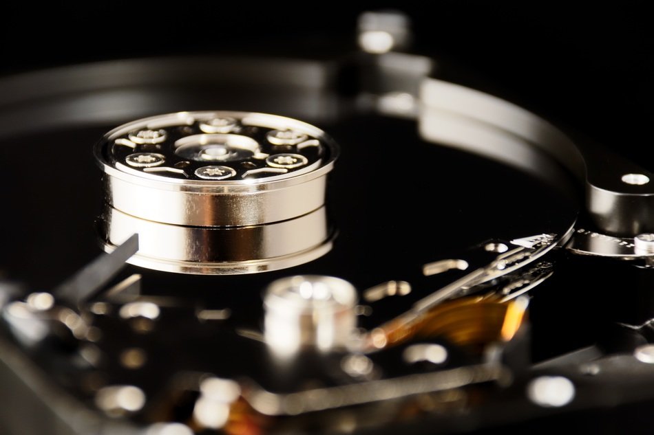 Detailed photo of the hard drive
