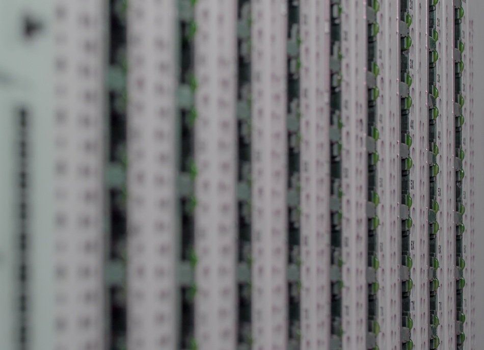 server cabinet close-up