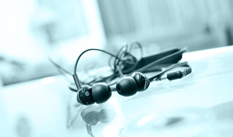 black headset