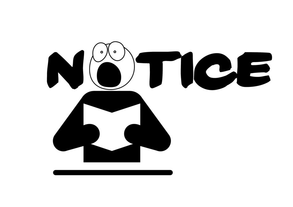word 'notice' in the picture