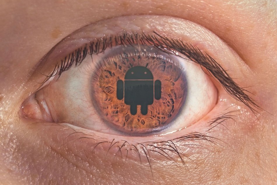 eye pupil in form of android