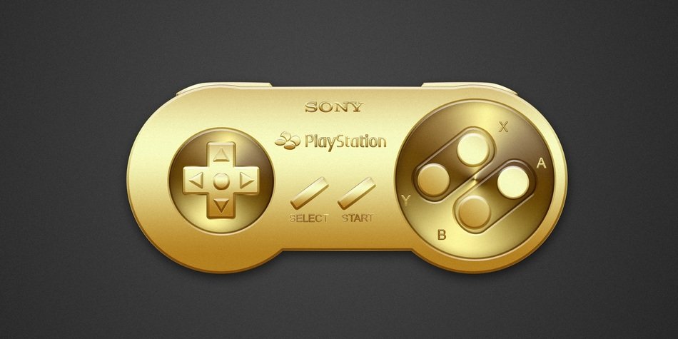 yellow joystick on gray background