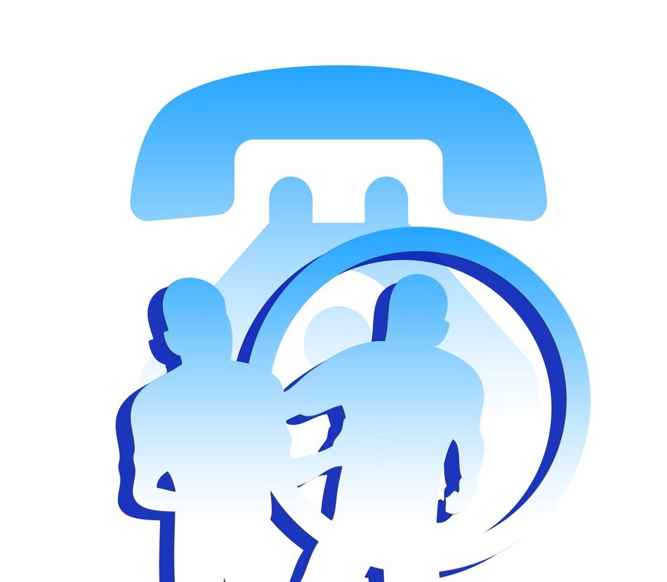 communication on the phone as a pictogram