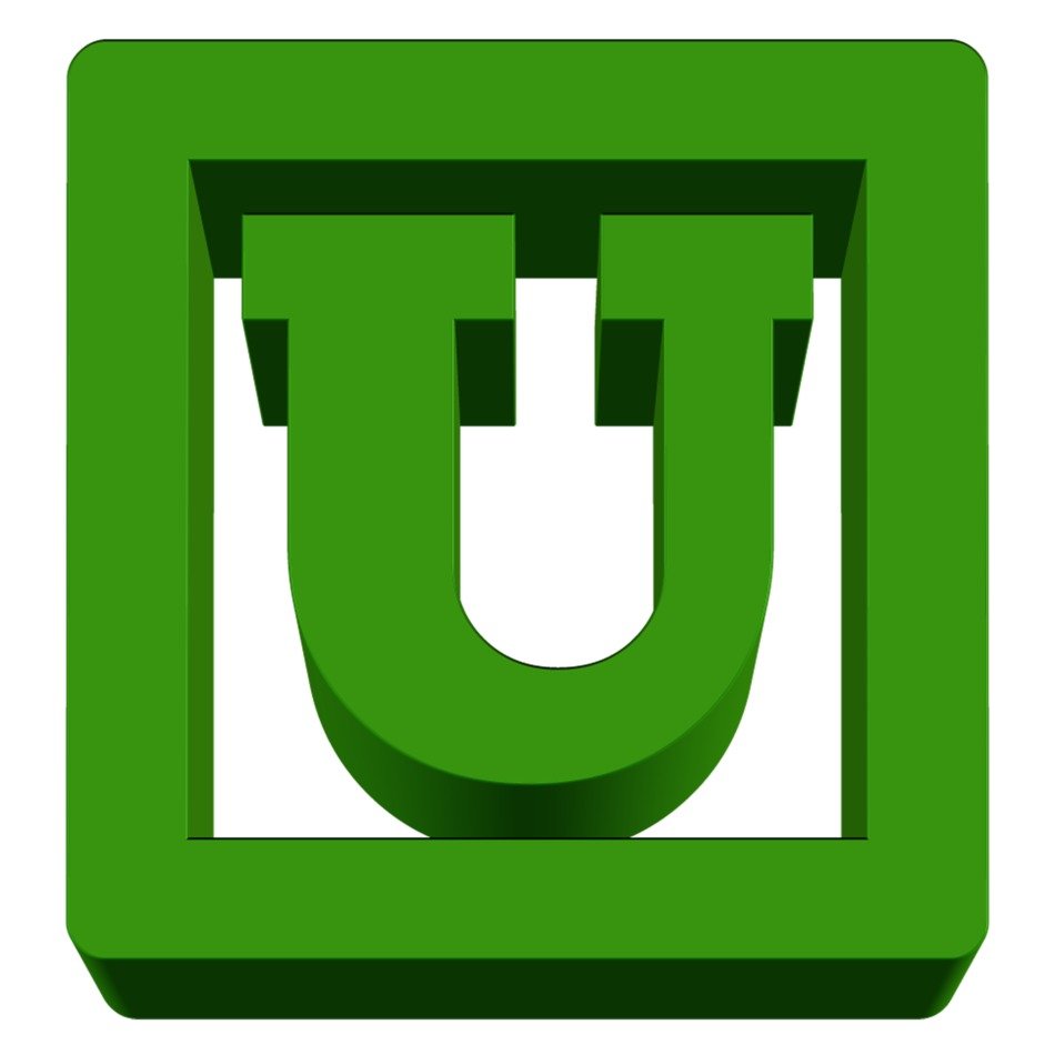 Clipart of green letter U