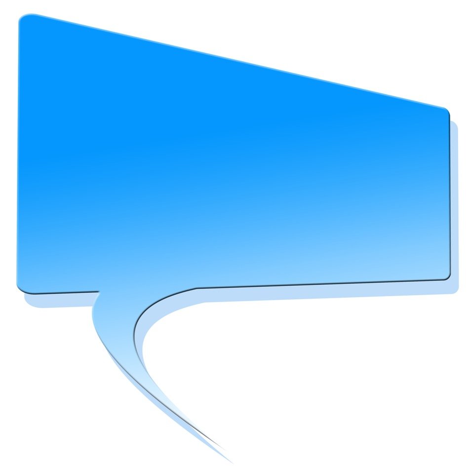 blue dialog box on a white background